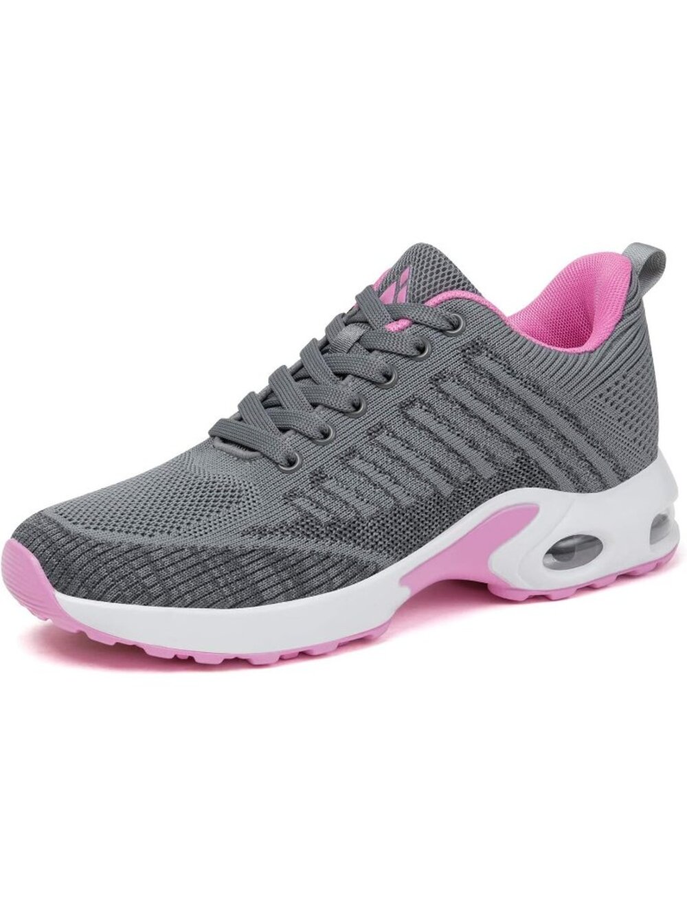 Women's Light Grey Air Cushion Running Arch Support Walking Non-Slip Sneakers